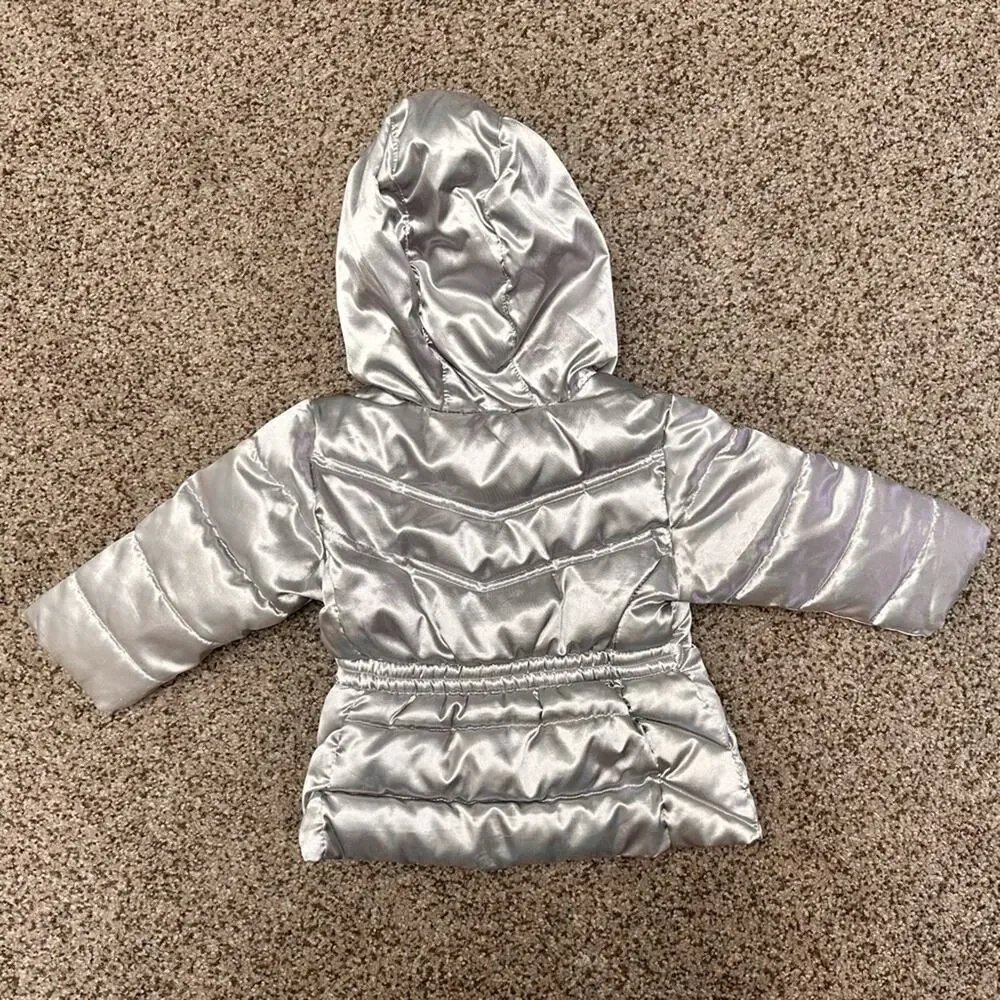 Gymboree + HealthTex Toddler Puffer Jackets Bundle | 9–12M | Pink & Silver